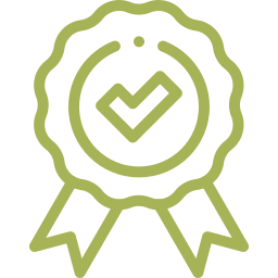 Sello de calidad con check – Garantía en reformas y cristalería